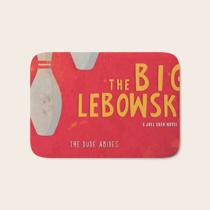 The Big Lebowski - Movie Poster, Coen Brothers Film, Jeff Bridges, John Turturro, Bowling Bath Mat