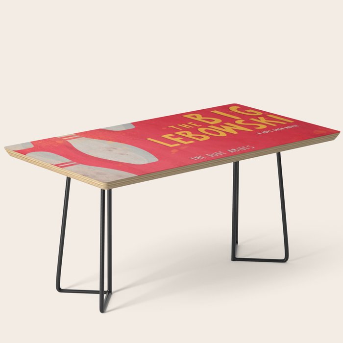 The Big Lebowski - Movie Poster, Coen Brothers Film, Jeff Bridges, John Turturro, Bowling Coffee Table