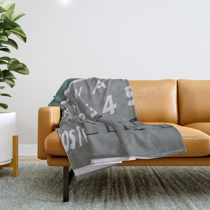 Fenwall -- Boston Fenway Park Wall, Green Monster, Red Sox Throw Blanket