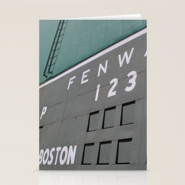 Fenwall -- Boston Fenway Park Wall, Green Monster, Red Sox Stationery Card