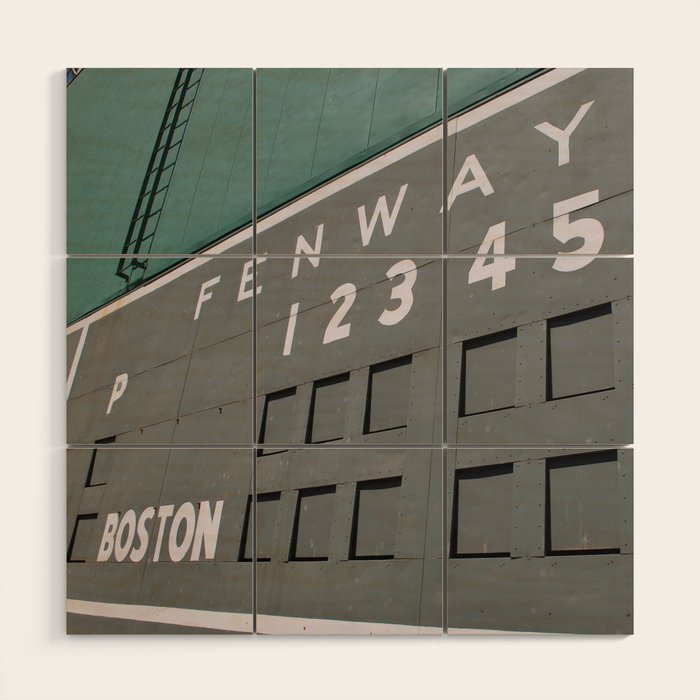 Fenwall -- Boston Fenway Park Wall, Green Monster, Red Sox Wood Wall Art
