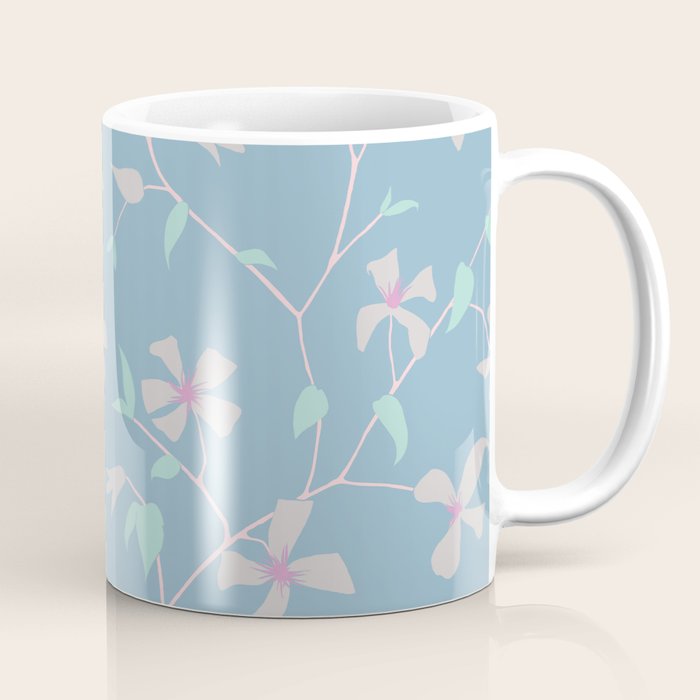 Floral Clematis Vine - Cool Summer Coffee Mug