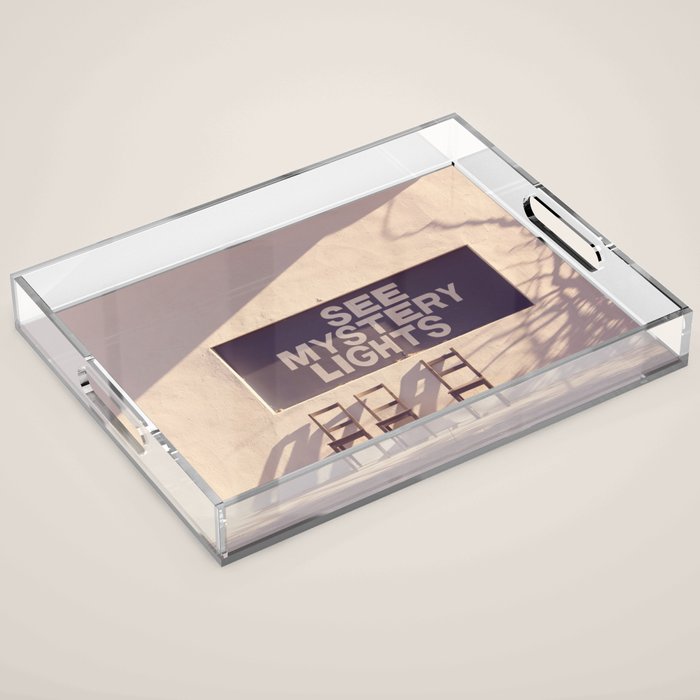 See Mystery Lights - Marfa, Texas Acrylic Tray