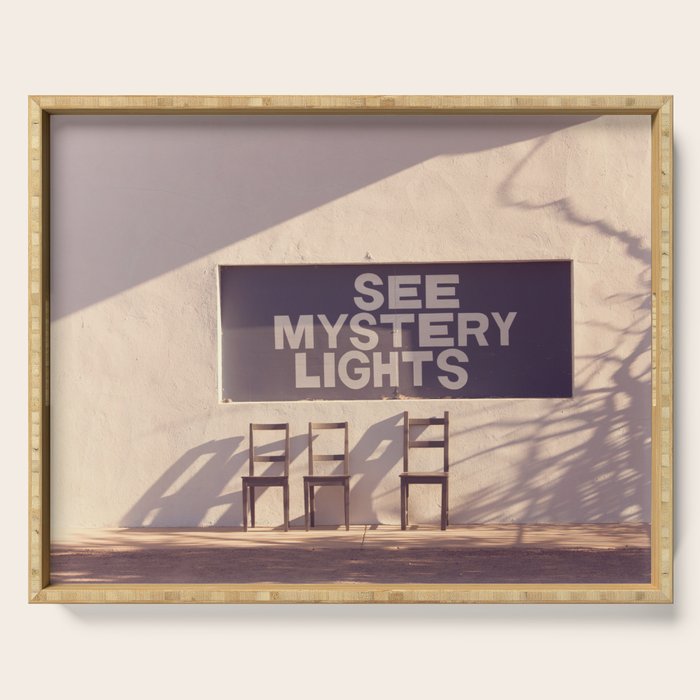 See Mystery Lights - Marfa, Texas Serving Tray