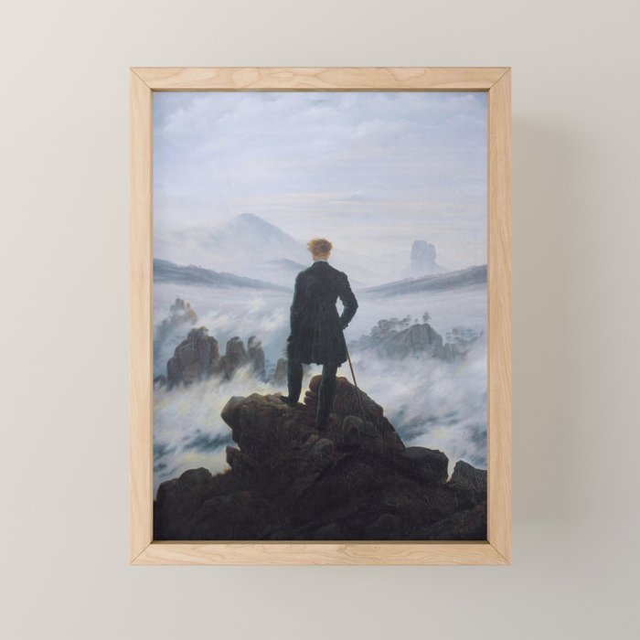 The Wanderer Above The Sea Of Fog By Caspar David Friedrich Mini Art Print