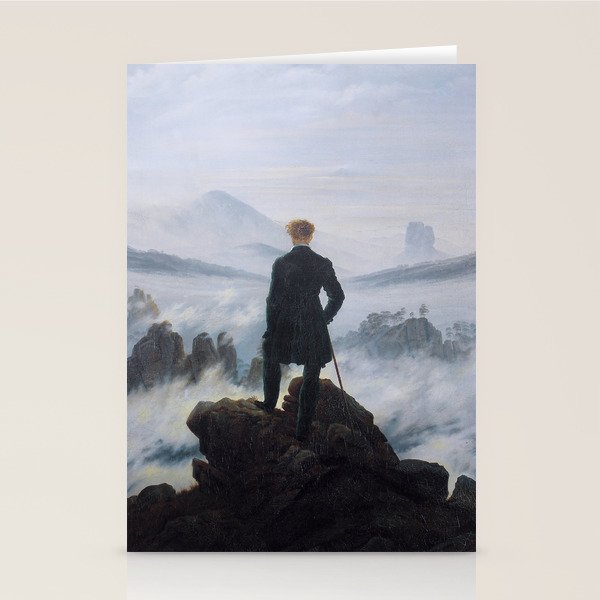 The Wanderer Above The Sea Of Fog By Caspar David Friedrich Stationery Card