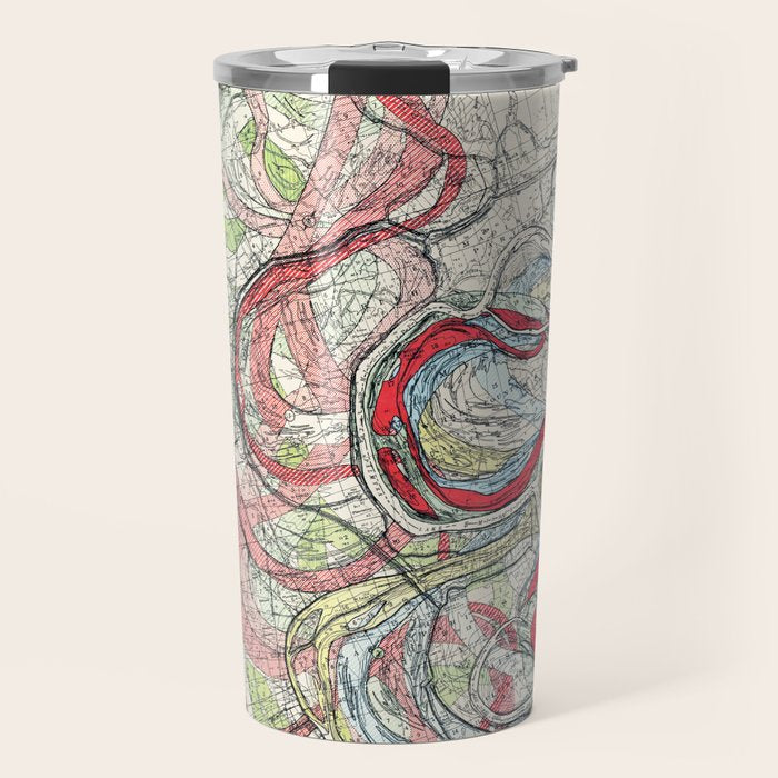 Vintage Map Of The Mississippi River Travel Mug
