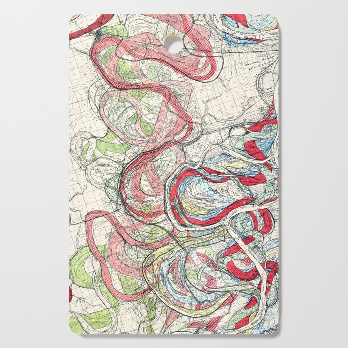Vintage Map Of The Mississippi River Cutting Board