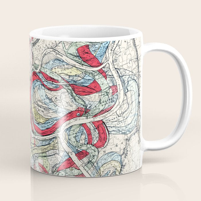 Vintage Map Of The Mississippi River Coffee Mug