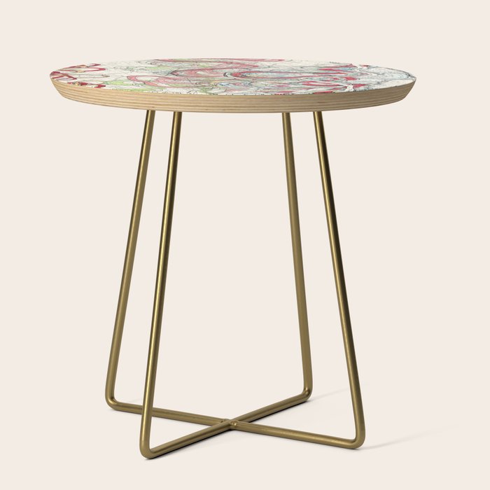 Vintage Map Of The Mississippi River Side Table