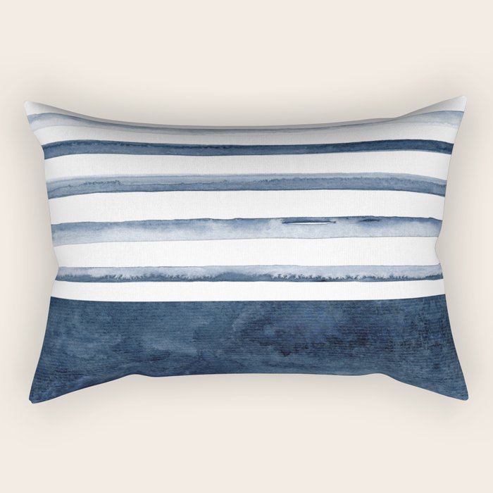 Stripes | Watercolor Pattern Rectangular Pillow