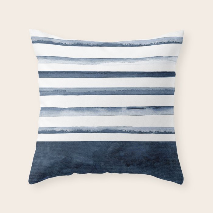 Stripes | Watercolor Pattern Throw Pillow