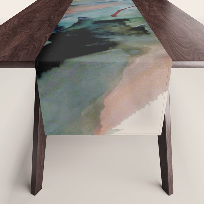 Begin Again [2]: An Abstract Mixed Media Piece In A Variety Of Colors Table Runner