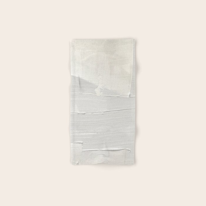 Relief [1]: An Abstract, Textured Piece In White By Alyssa Hamilton Art Bath Towel