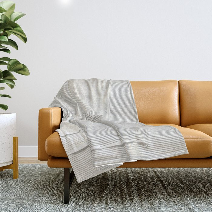 Relief [1]: An Abstract, Textured Piece In White By Alyssa Hamilton Art Throw Blanket