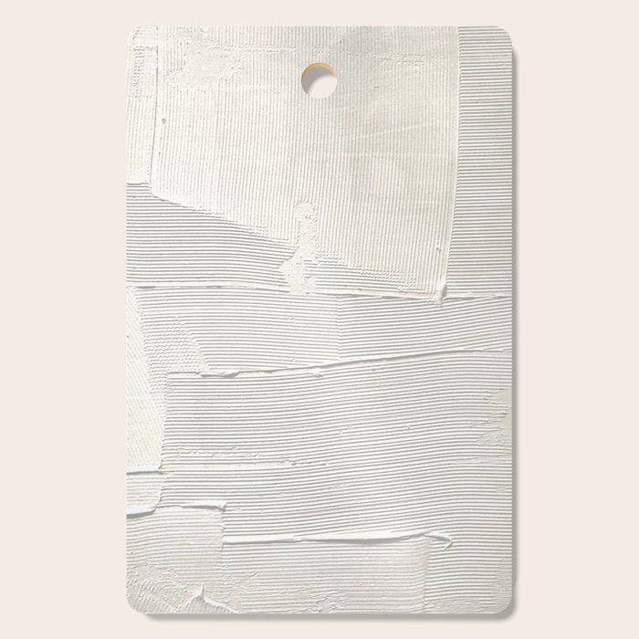 Relief [1]: An Abstract, Textured Piece In White By Alyssa Hamilton Art Cutting Board