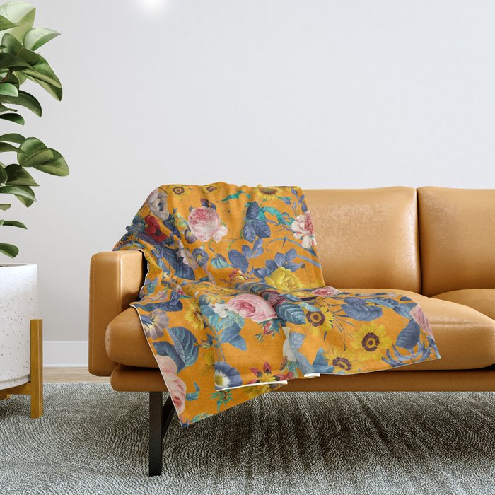 Summer Botanical Garden Ix Throw Blanket