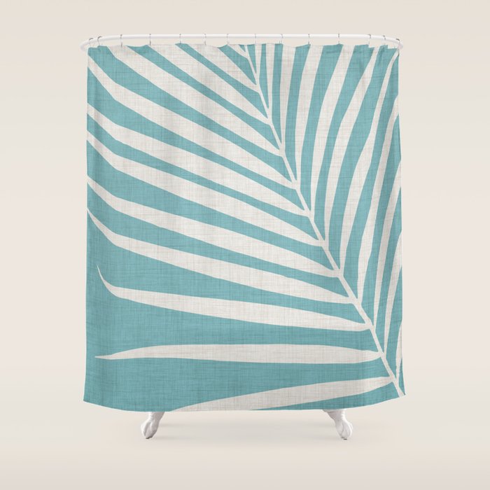Vintage Palm Frond Silhouette Shower Curtain