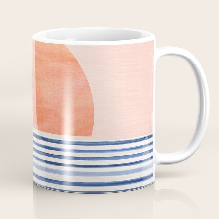 Summer Sunrise Minimal Abstract Landscape Coffee Mug