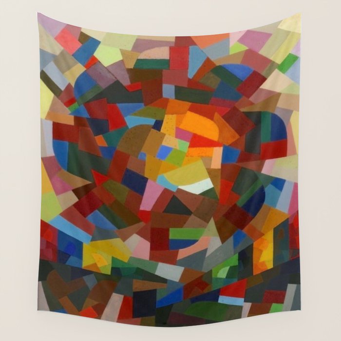 Otto Freundlich Rosace Ii Abstract Acrylic Painting Modern Geometric Colorful Art Pattern Wall Tapestry