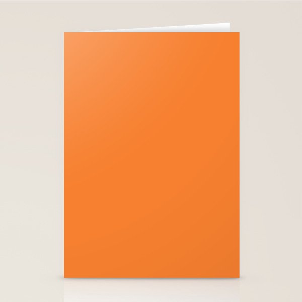 Tangerine - Solid Color Collection Stationery Card