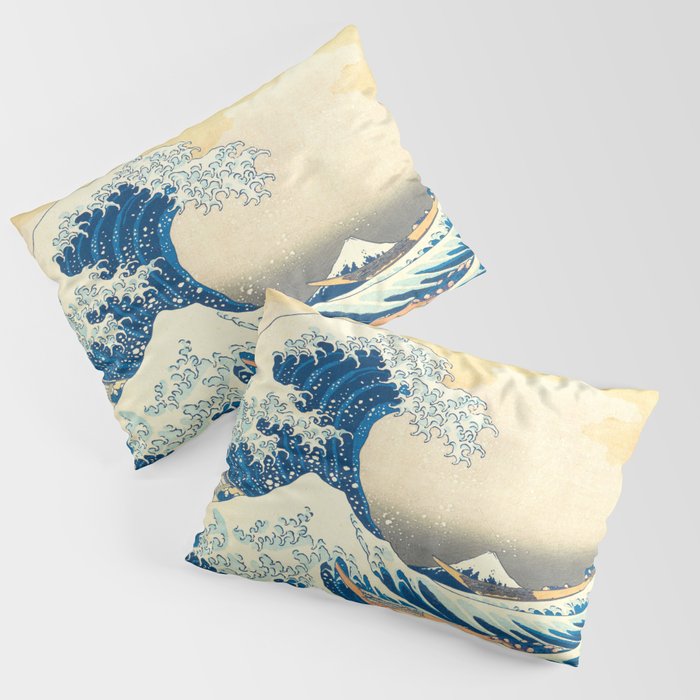 Japanese Woodblock Print The Great Wave Of Kanagawa By Katsushika Hokusai Pillow Sham