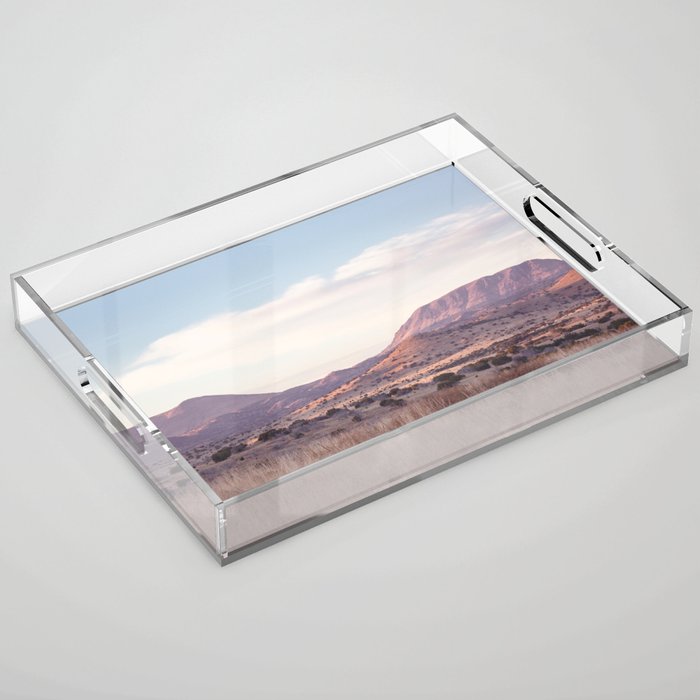 Marfa Ii - Sunset On The Range Acrylic Tray