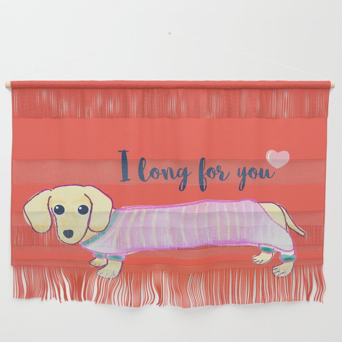 Valentine'S Day Dachshund Dog Wall Hanging