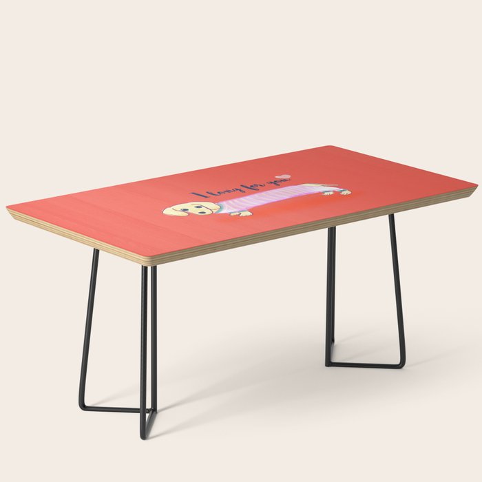 Valentine'S Day Dachshund Dog Coffee Table