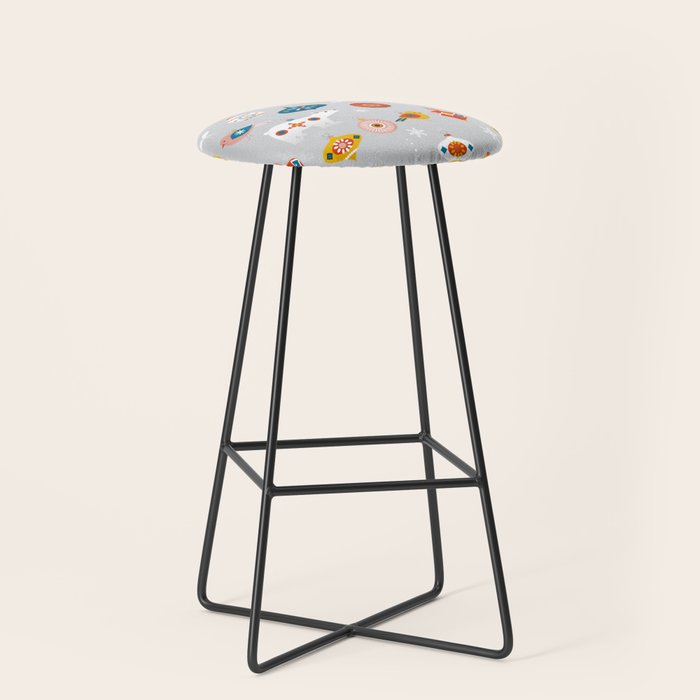 Christmas Vintage Decorations With Bear And Bird Stool