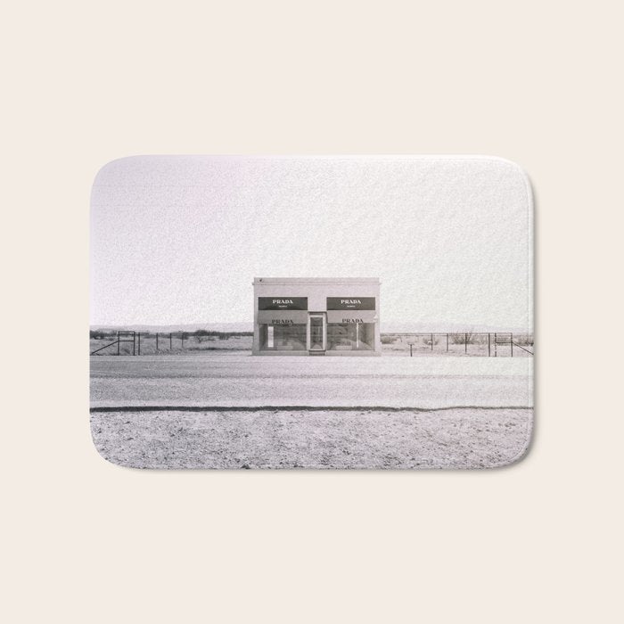 Marfa Icon - Black And White Version Bath Mat