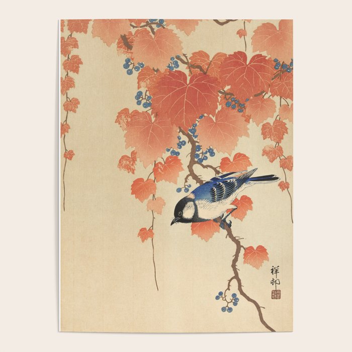 Ohara Koson - Japanese Bird Blockprint Poster