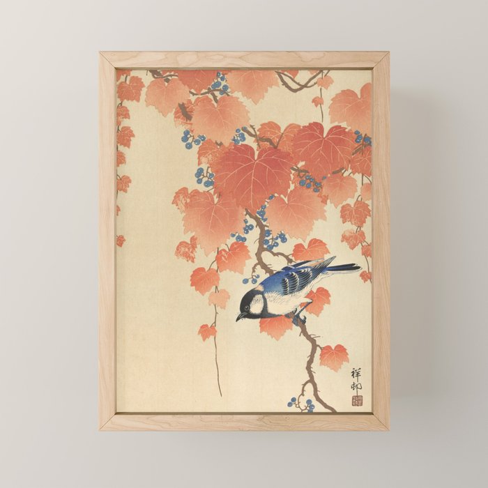 Ohara Koson - Japanese Bird Blockprint Mini Art Print