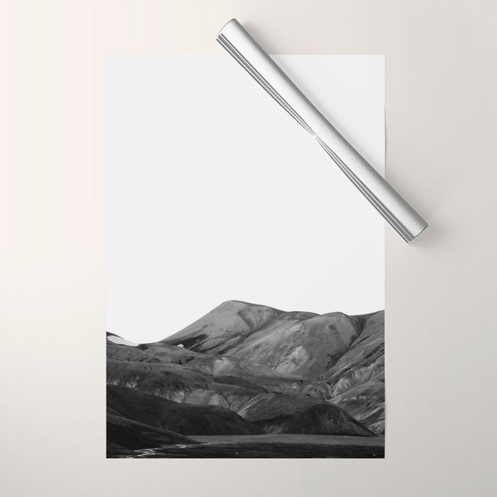 Mountain Range, Minimalist Art, Mountain Wrapping Paper