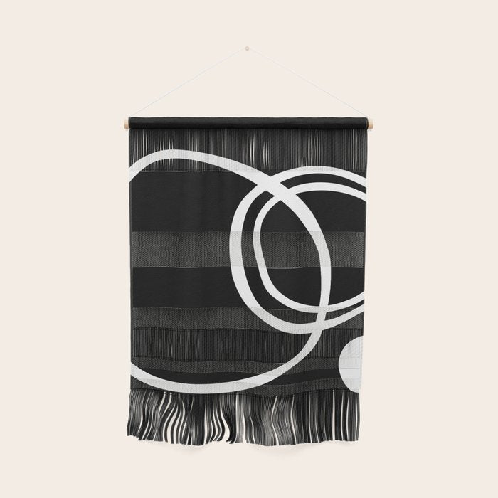 Line Art, Modern, Minimal, Black And White Wall Hanging