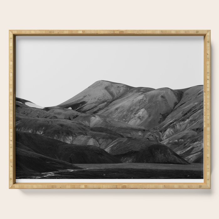 Mountain Range, Minimalist Art, Mountain Serving Tray