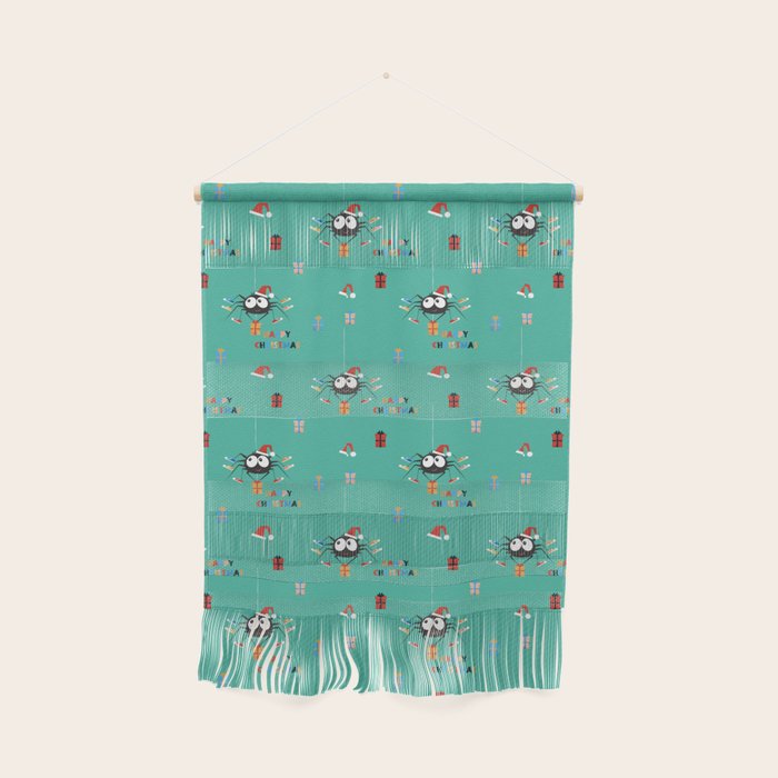 Happy Christmas Santa Spider Wall Hanging