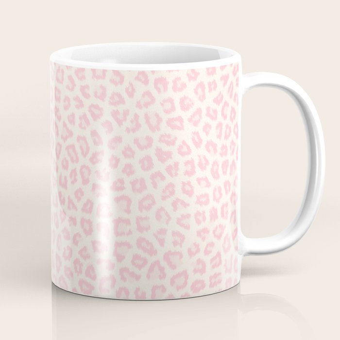 Modern Ivory Blush Pink Girly Cheetah Animal Print Pattern Coffee Mug