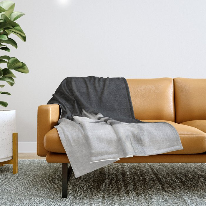 Women (Portrait) Black And White Throw Blanket
