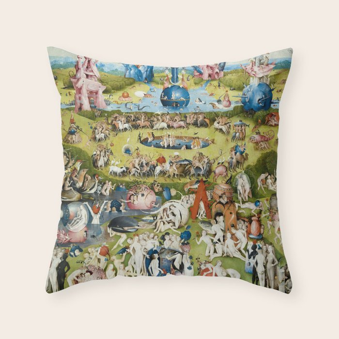 The Garden Of Earthly Delights By Hieronymus Bosch Throw Pillow