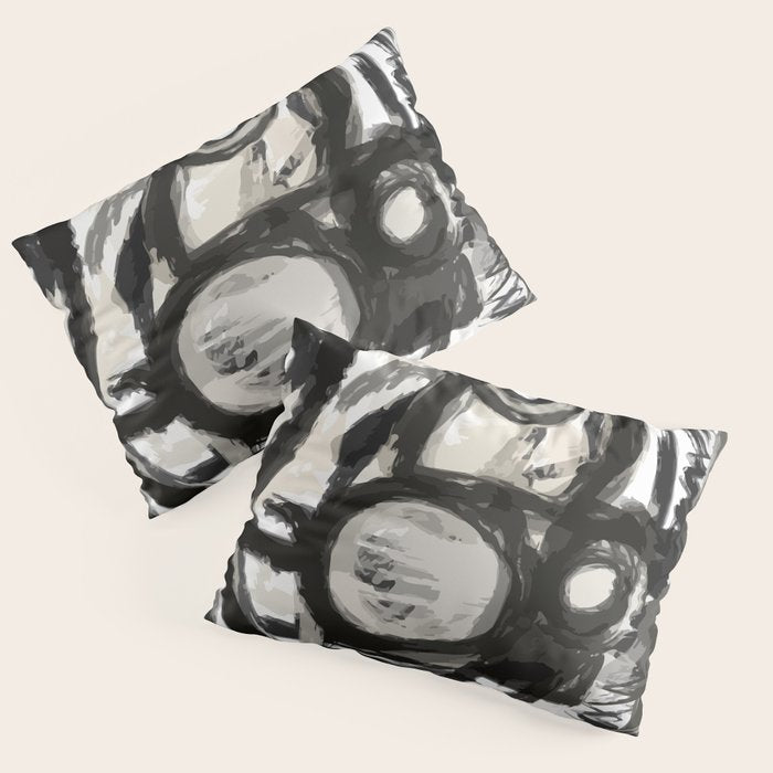 Grey Street Art Graffiti Expressionist Pillow Sham