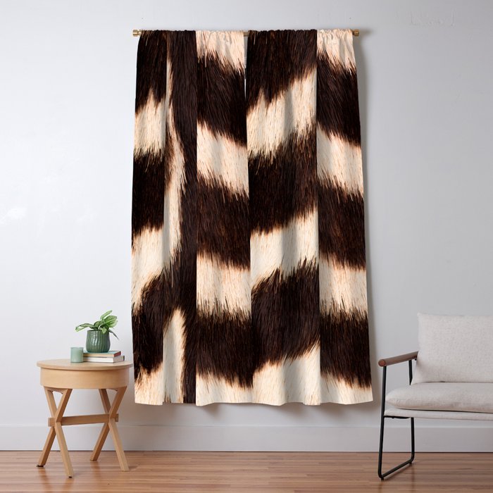 Zebra - Zebra Stripes -Zebra Skin - Genuine - Beautiful  Window Curtain