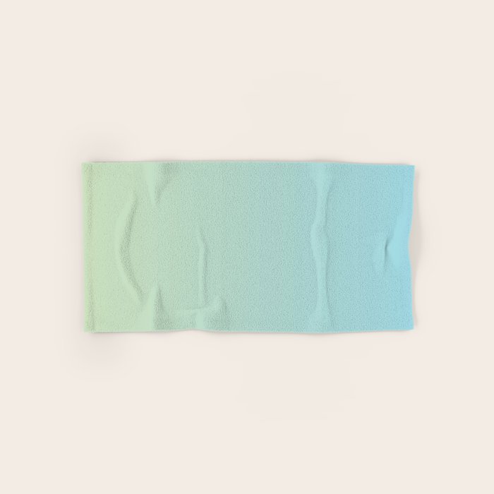 Turquoise Green Blue Gradient Bath Towel