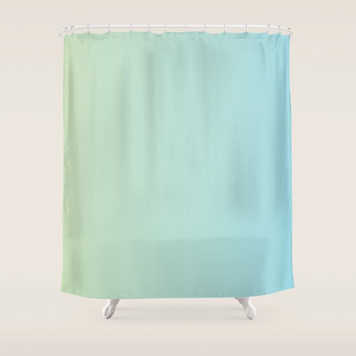 Turquoise Green Blue Gradient Shower Curtain