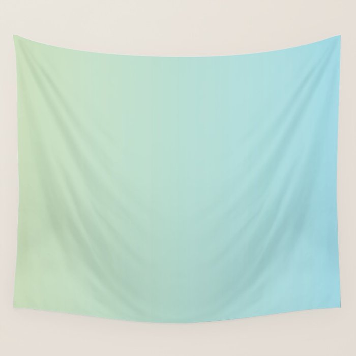 Turquoise Green Blue Gradient Wall Tapestry