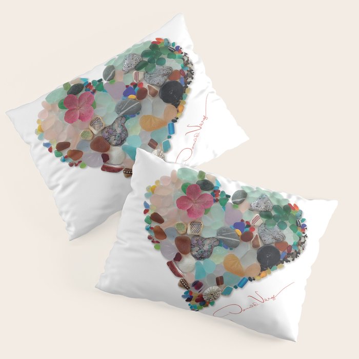 Love -  Sea Glass Heart A Unique Birthday & FatherâS Day Gift Pillow Sham