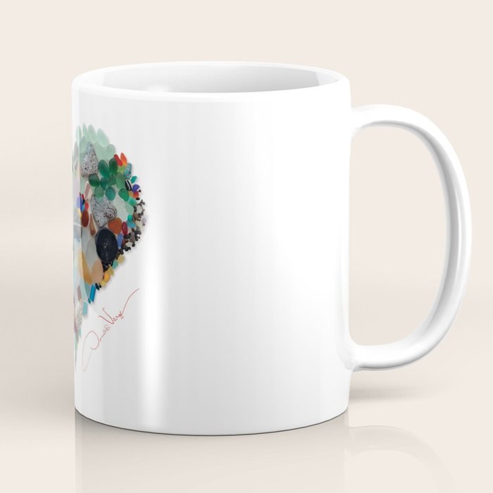 Love -  Sea Glass Heart A Unique Birthday & FatherâS Day Gift Coffee Mug
