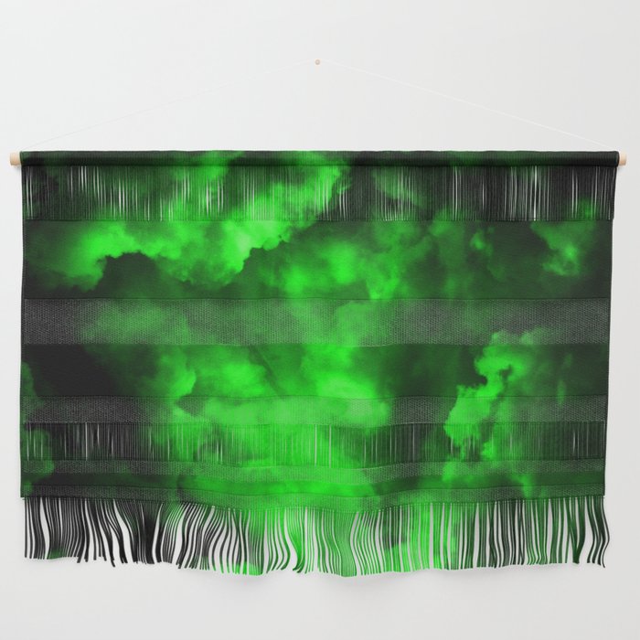 Envy - Abstract In Black And Neon Green Wall Hanging
