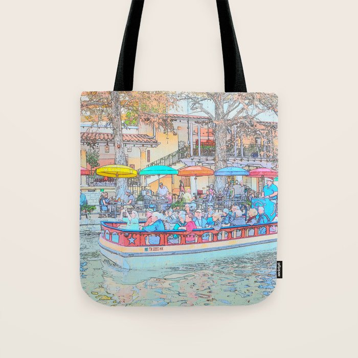Ride Down The River - San Antonio, Texas Tote Bag