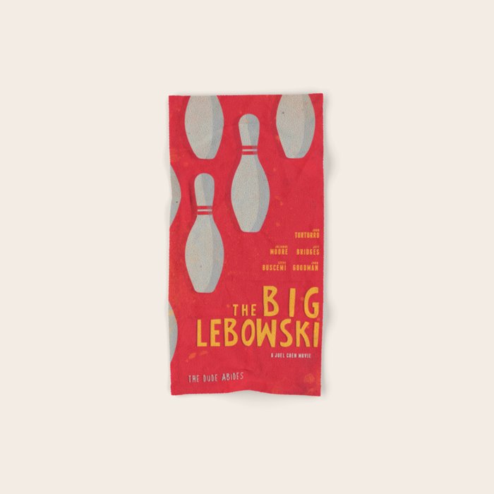 The Big Lebowski - Movie Poster, Coen Brothers Film, Jeff Bridges, John Turturro, Bowling Bath Towel